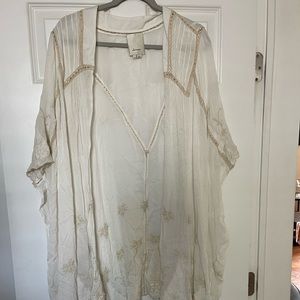 Anthropologie Flowy Lace Cover Up